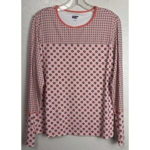 Lands' End Swim Shirt‎ SPF 50 Crew Neck Long Sleeved Rash Guard Beach Sz L 1962